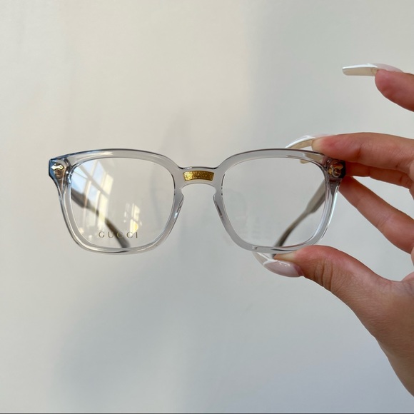 NEW GUCCI GG0184O Clear Square Eyeglasses Frames - Picture 6 of 7